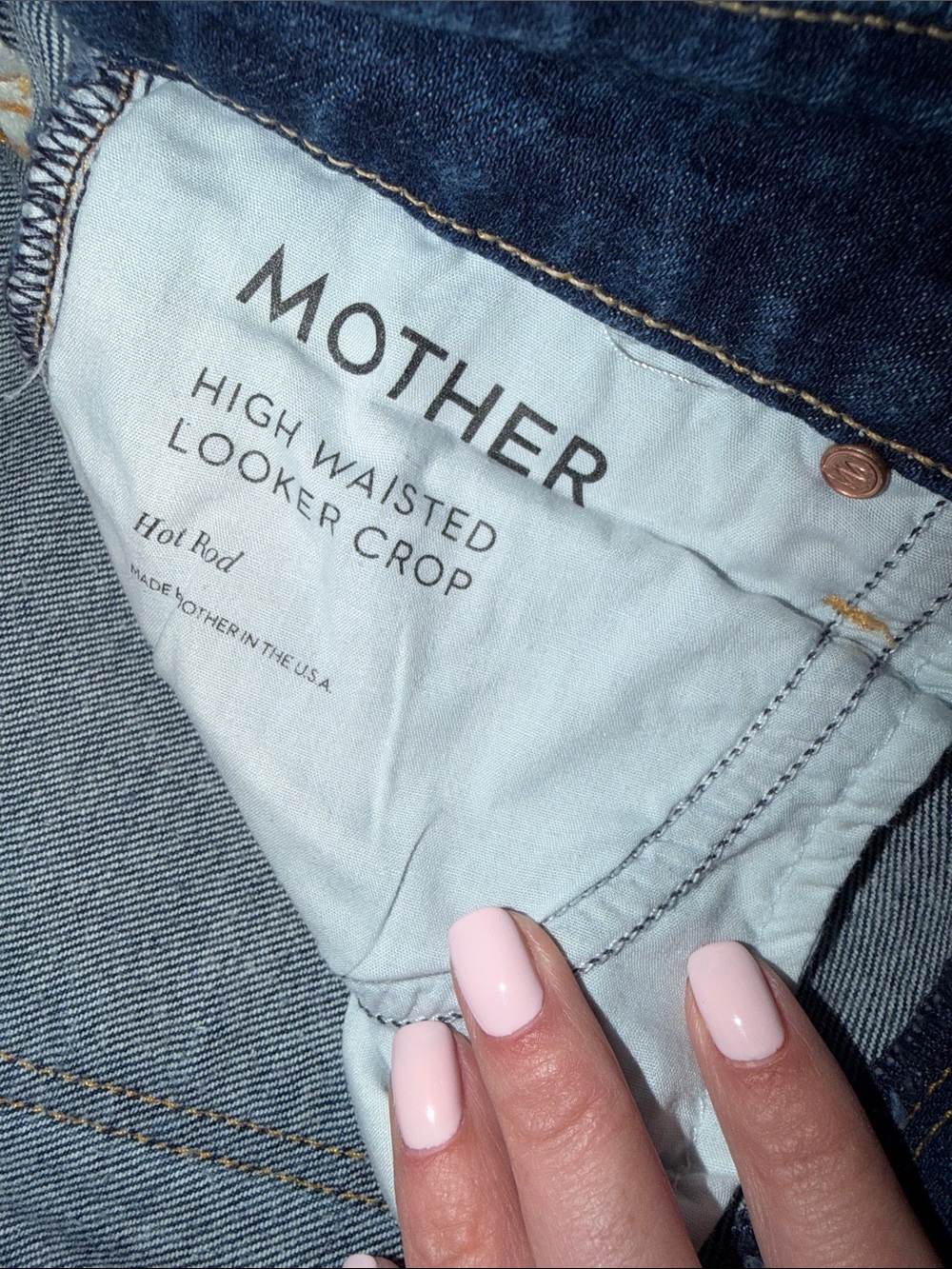 MOTHER Women Skinny Jeans - Dark Blue Denim